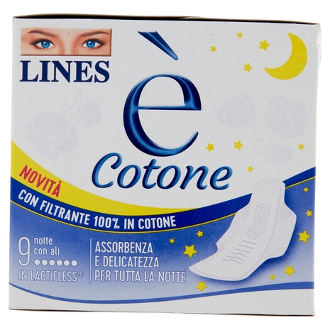 Lines è Cotone notte con ali 9 pz